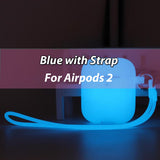 blue for airpods 2 Caja luminosa para auriculares by malltor sold by malltor