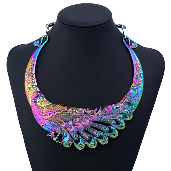 Color Dragon Collar pavo real by malltor sold by malltor