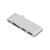 5 in 1 silver Adaptador USB multi 5 en 1 by malltor sold by malltor