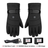 A1 With 2pcs Battery Guantes de motocicleta impermeables + calentados by malltor sold by malltor
