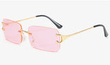 gold with pink Lentes de sol rectangulares by malltor sold by malltor