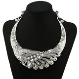 Silver peacock Collar pavo real by malltor sold by malltor