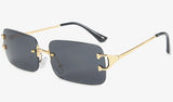 gold with black Lentes de sol rectangulares by malltor sold by malltor