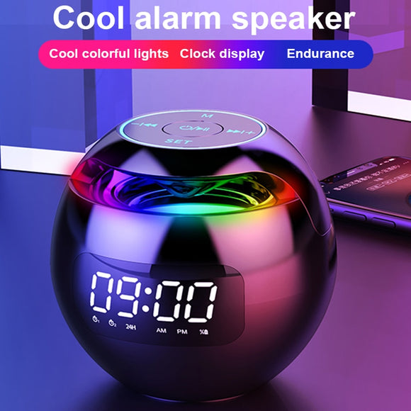 alarm clock pink Mini altavoz Bluetooth LED pantalla despertador by malltor sold by malltor