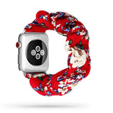 Red-Floral Bandas scrunchie del Apple Watch by malltor sold by malltor