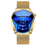Gold-mesh Blue Reloj de lujo by malltor sold by malltor