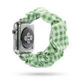 8 green white Bandas scrunchie del Apple Watch by malltor sold by malltor